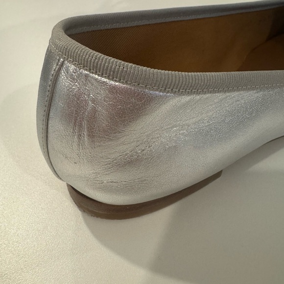 Margaux Metallic Silver Leather Demi ballet flat - Picture 12 of 12
